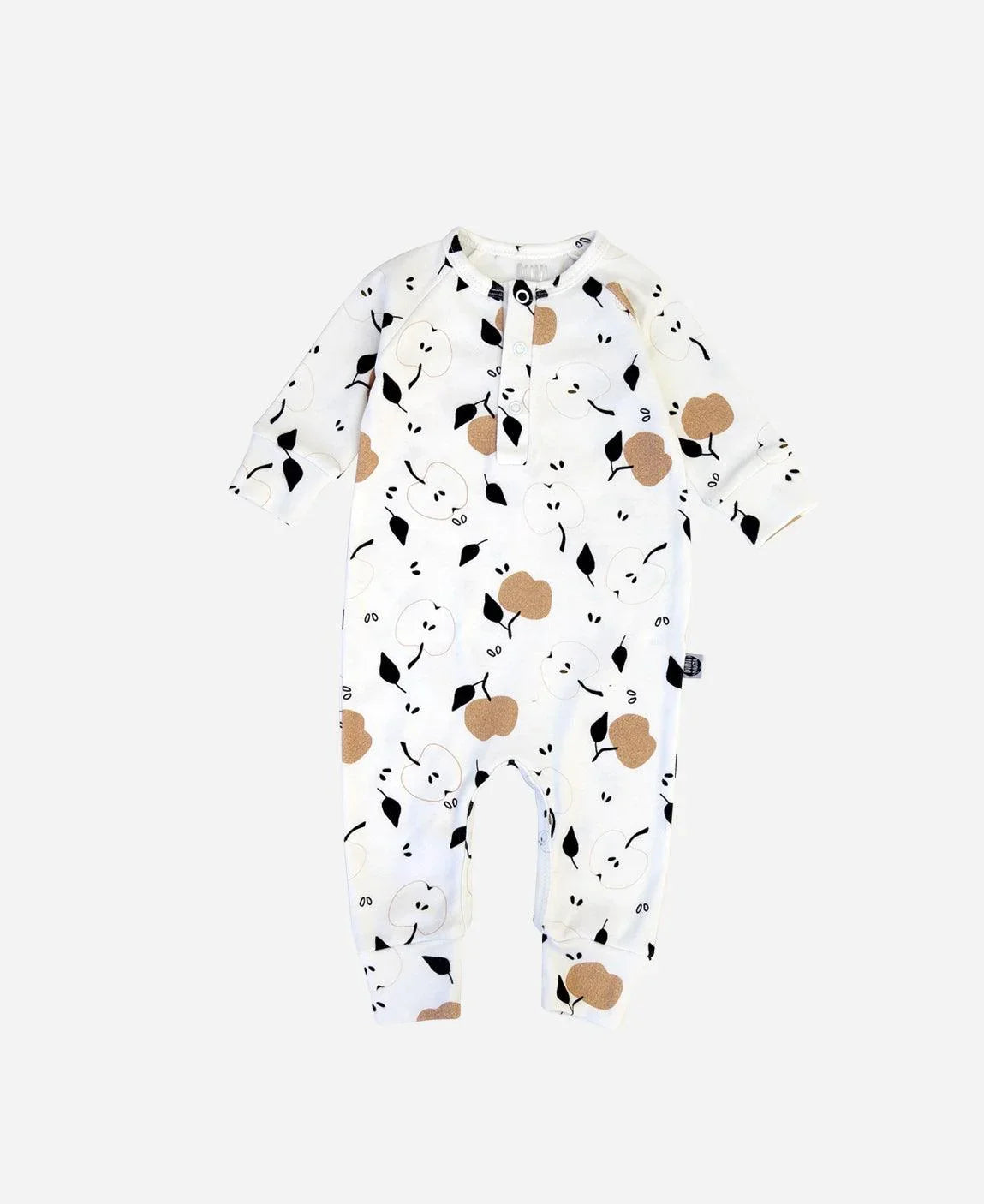 Macacão de Bebê Raglan Botões Unissex | Apples - MiniMalista Baby - 0.3, 2macacoespor199, b2b, Baby, black-friday, com-desconto-mm10, Meia Estação, Menino, Neutro, new, tab-tam-mac-botões, Unissex -bebê-minimalista-estiloso