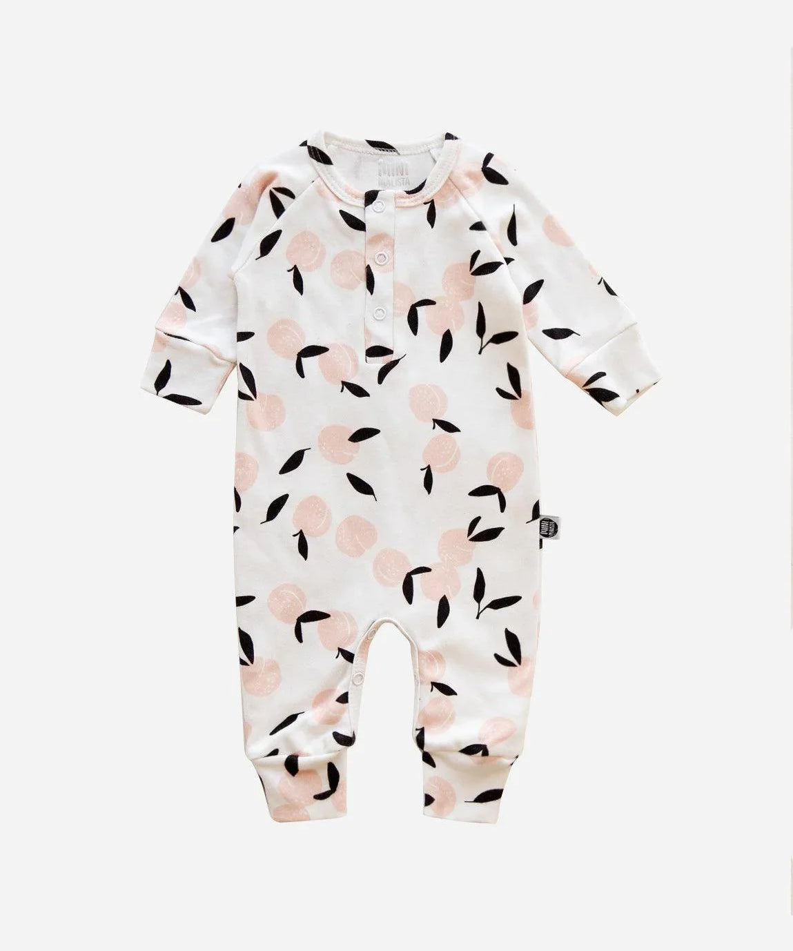 Macacão de Bebê Raglan Botões Unissex | Apricots - MiniMalista Baby - 0.3, 2macacoespor199, b2b, Baby, black-friday, com-desconto-mm10, Meia Estação, Menina, tab-tam-mac-botões -bebê-minimalista-estiloso