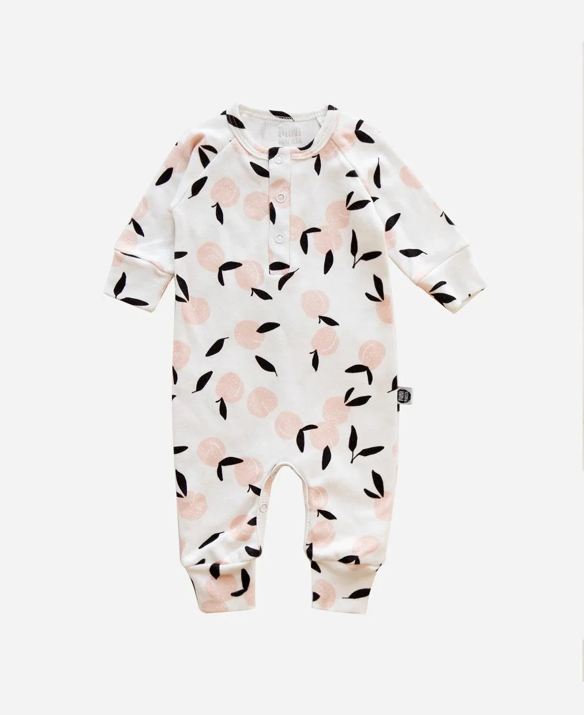 Macacão de Bebê Raglan Botões Unissex | Apricots - MiniMalista Baby - 0.3, 2macacoespor199, b2b, Baby, black-friday, com-desconto-mm10, Meia Estação, Menina, tab-tam-mac-botões -bebê-minimalista-estiloso