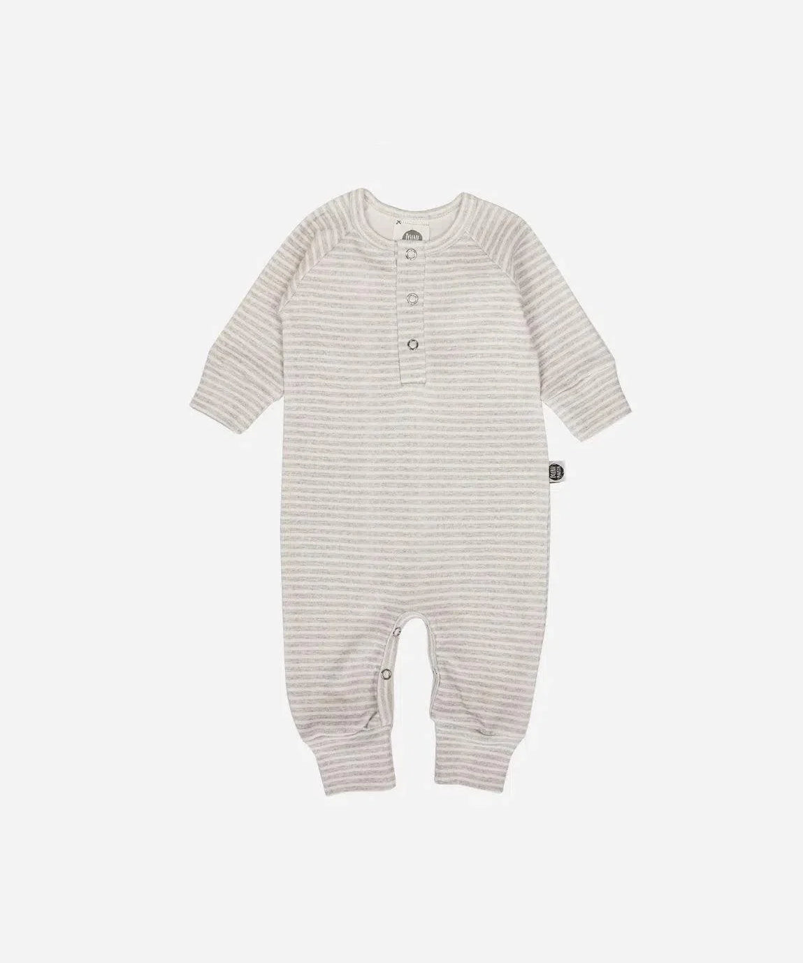 Macacão de Bebê Raglan Botões Unissex | Listrinhas Cinza - MiniMalista Baby - 0.3, 2macacoespor199, b2b, Baby, black-friday, com-desconto-mm10, Meia Estação, Menino, Neutro, tab-tam-mac-botões, Unissex -bebê-minimalista-estiloso