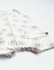 Macaquinho de Verão Botões Regata Unissex | Flower Power - MiniMalista Baby - 0.3, Ano Novo, b2b, Baby, black-friday, Calor, com-desconto-mm10, Kids, Menina, Reveillon, tab-tam-macaquinho-tank-romper, Verão -bebê-minimalista-estiloso