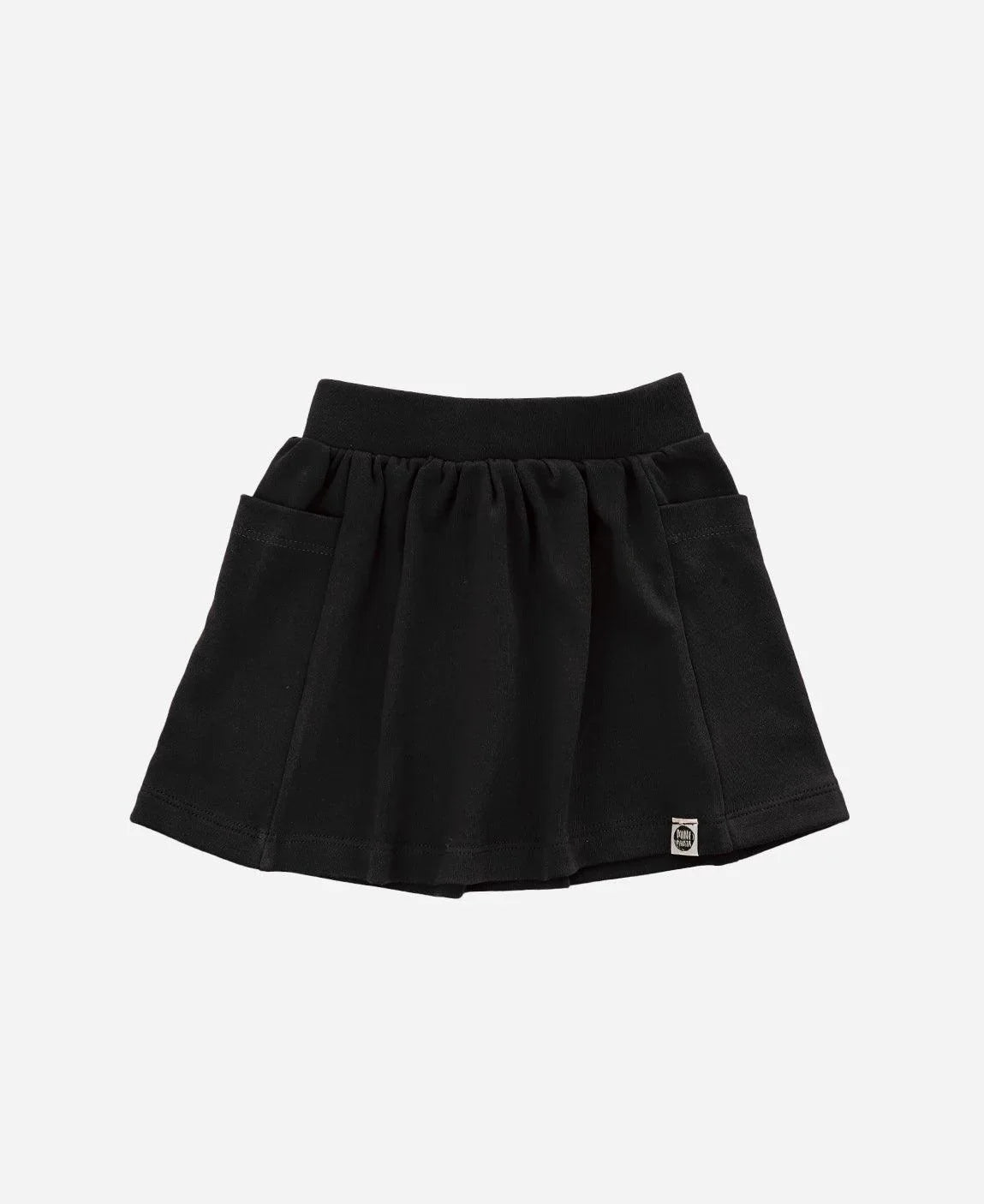Saia Bolso Infantil | Liso Preto - MiniMalista Baby - 0.3, b2b, black-friday, Calor, com-desconto-mm10, Kids, Menina, tab-tam-saia-bolso-2, Verão -bebê-minimalista-estiloso