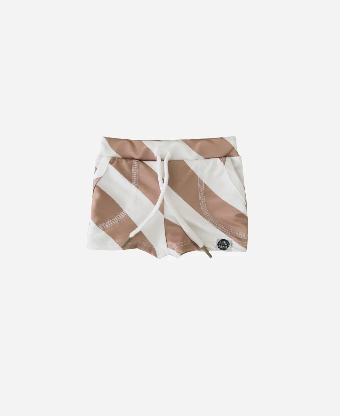 Sunga Infantil Estampado UV50+ | Listras Diagonais Bege - MiniMalista Baby - 0, b2b, Baby, Calor, com-desconto-mm10, Kids, Menino, Neutro, new, Unissex, Verão -bebê-minimalista-estiloso