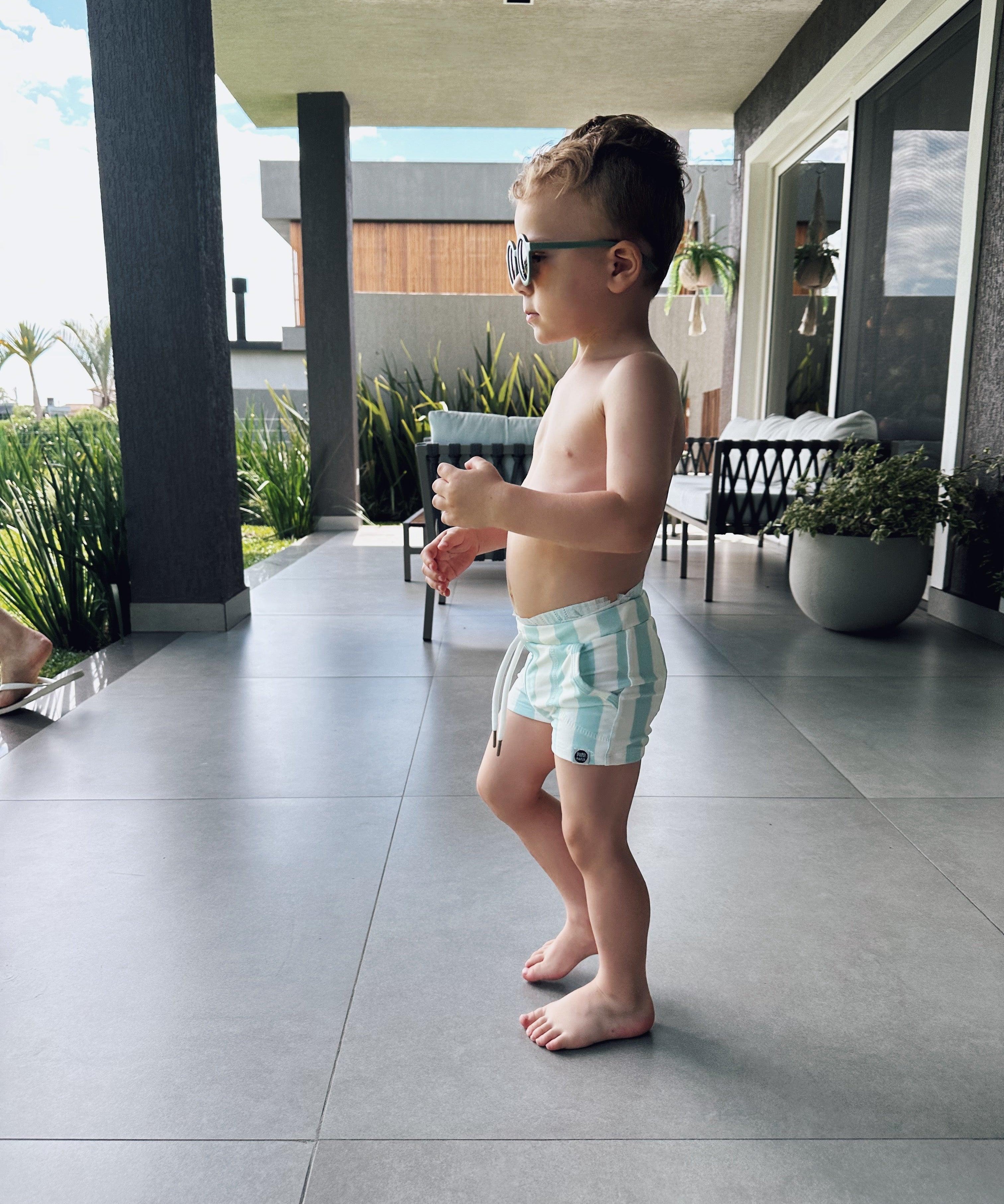 Sunga Infantil Estampado UV50+ | Listras Fresh - MiniMalista Baby - 0, b2b, Calor, com-desconto-mm10, Menino, new, Verão -bebê-minimalista-estiloso