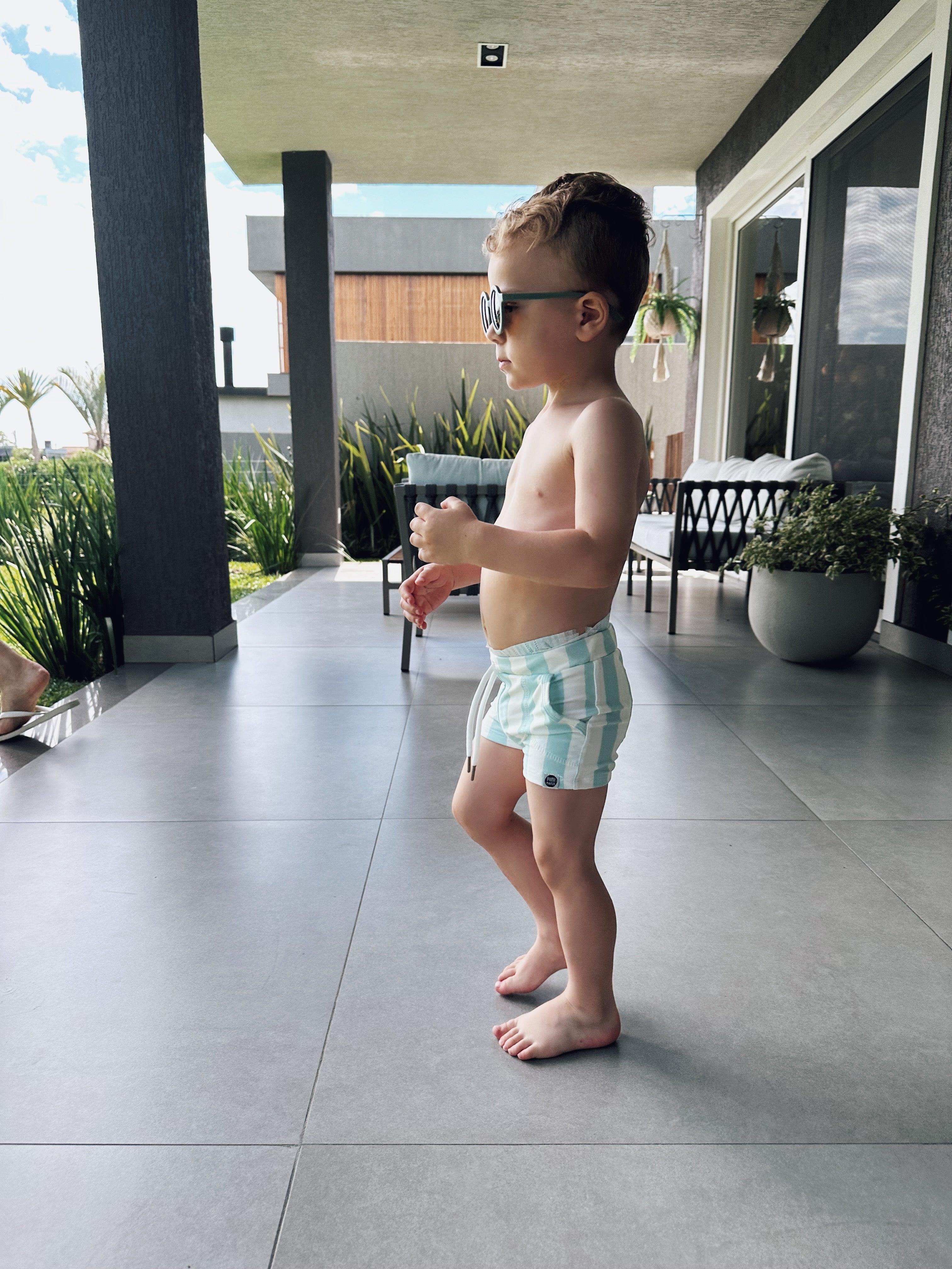 Sunga Infantil Estampado UV50+ | Listras Fresh - MiniMalista Baby - 0, b2b, Calor, com-desconto-mm10, Menino, new, Verão -bebê-minimalista-estiloso