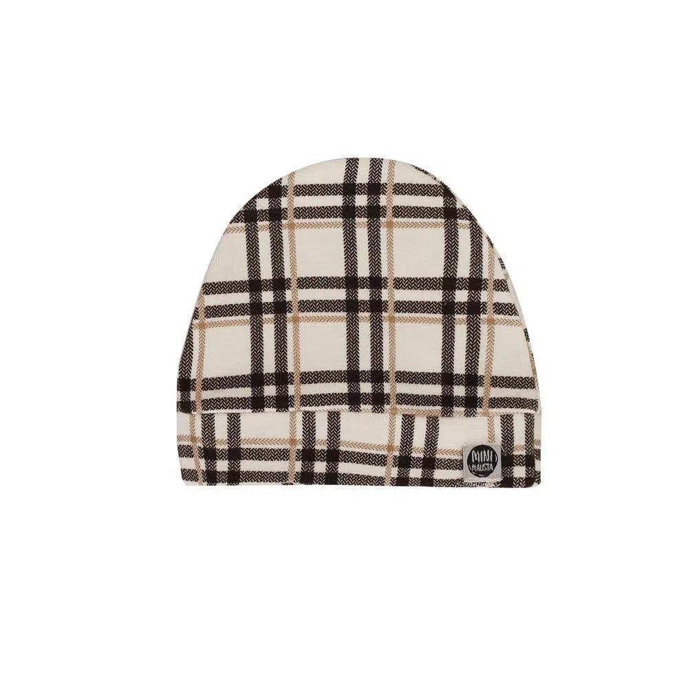 Touca de Bebê Unissex | Xadrez Plaid - MiniMalista Baby - 0.25, 0.3, b2b, Baby, black-friday, com-desconto-mm10, Meia Estação, Menino, Neutro, tab-tam-touca-bebe, Unissex, Winter Sale 30% -bebê-minimalista-estiloso