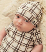 Touca de Bebê Unissex | Xadrez Plaid - MiniMalista Baby - 0.25, 0.3, b2b, Baby, black-friday, com-desconto-mm10, Meia Estação, Menino, Neutro, tab-tam-touca-bebe, Unissex, Winter Sale 30% -bebê-minimalista-estiloso