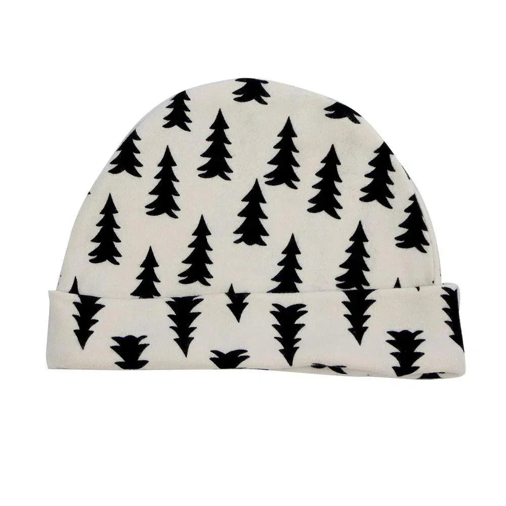 Touca de Bebê Unissex Pinheiros Ivory - MiniMalista Baby - 0.3, 0.5, Ano Novo, b2b, Baby, black-friday, Meia Estação, Menina, Menino, outlet, Reveillon, SALE-FINAL, tab-tam-touca-bebe -bebê-minimalista-estiloso