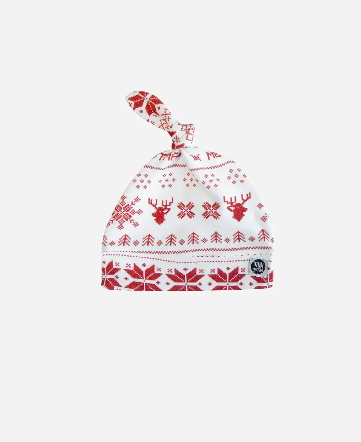 Touca Nó Recém-Nascido Unissex | Xmas Tricot - MiniMalista Baby - 0, b2b, Baby, Christmas, com-desconto-mm10, Meia Estação, Menina, natal, Neutro, tab-tam-touca-nó, Unissex, Xmas -bebê-minimalista-estiloso