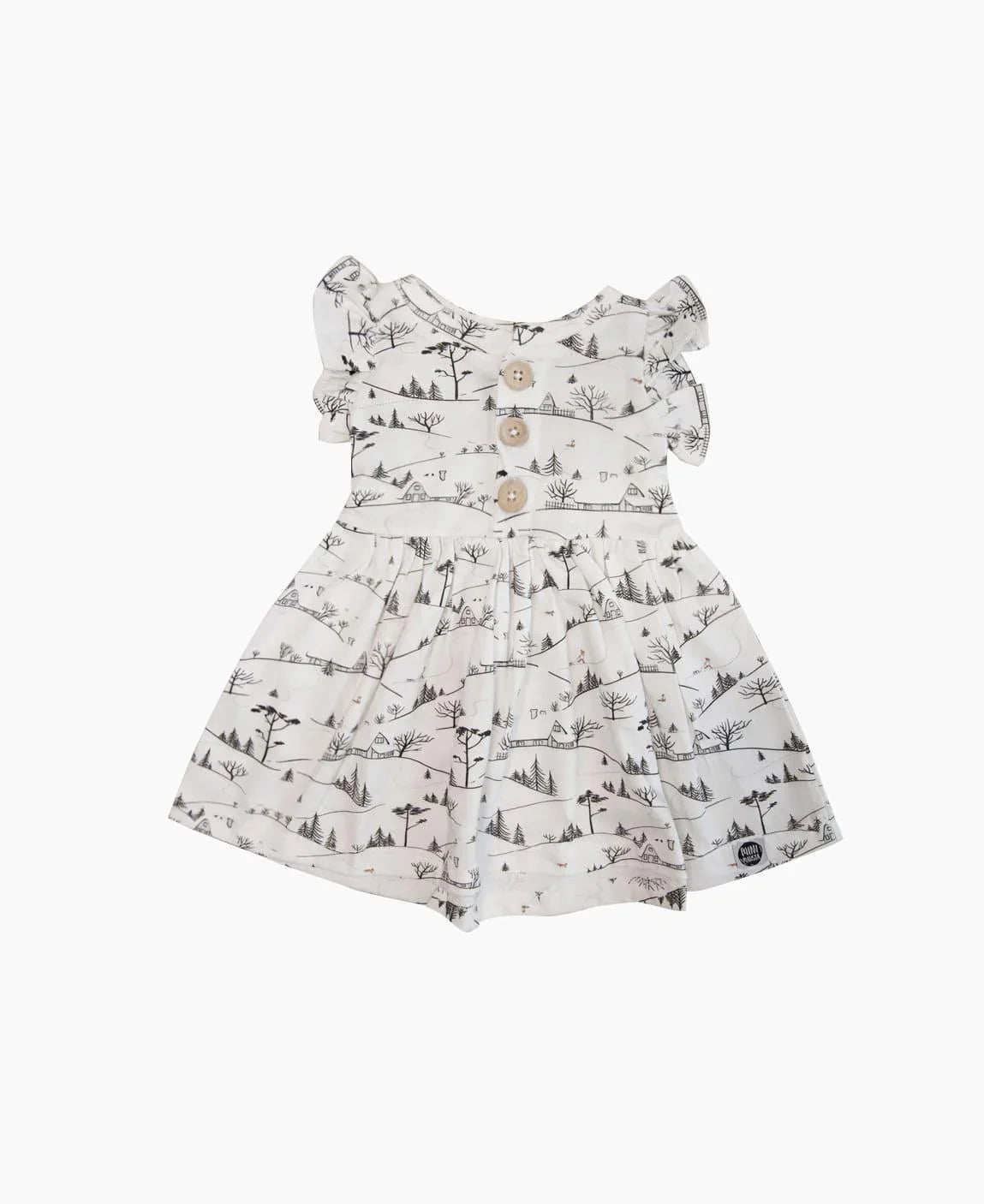 Vestido de Verão Babado Infantil | Village - MiniMalista Baby - 0, b2b, Calor, Christmas, com-desconto-mm10, Kids, Menina, minime, natal, tab-tam-vestido-manga-curta, Verão, Xmas -bebê-minimalista-estiloso