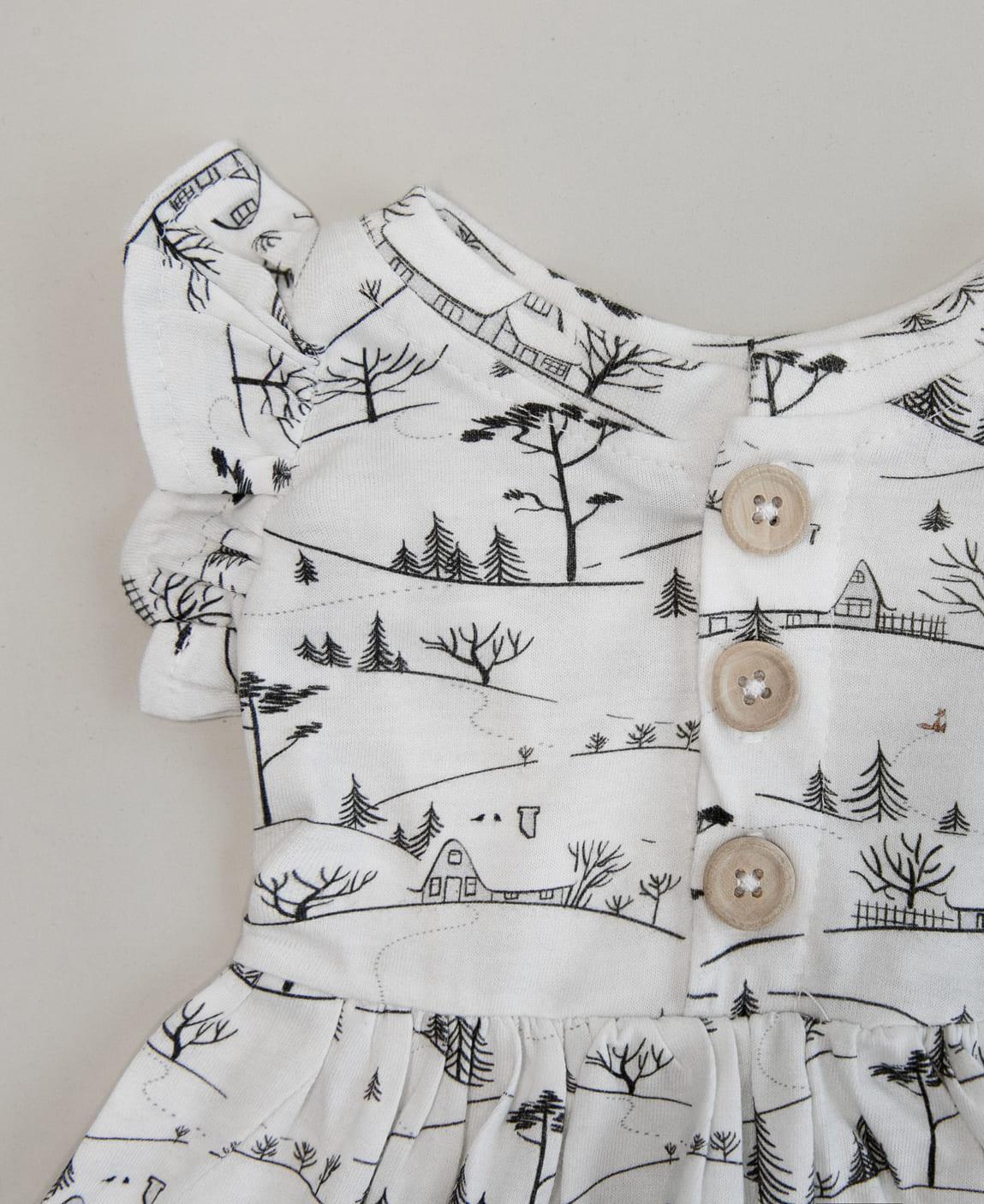 Vestido de Verão Babado Infantil | Village - MiniMalista Baby - 0, b2b, Calor, Christmas, com-desconto-mm10, Kids, Menina, minime, natal, tab-tam-vestido-manga-curta, Verão, Xmas -bebê-minimalista-estiloso