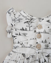 Vestido de Verão Babado Infantil | Village - MiniMalista Baby - 0, b2b, Calor, Christmas, com-desconto-mm10, Kids, Menina, minime, natal, tab-tam-vestido-manga-curta, Verão, Xmas -bebê-minimalista-estiloso