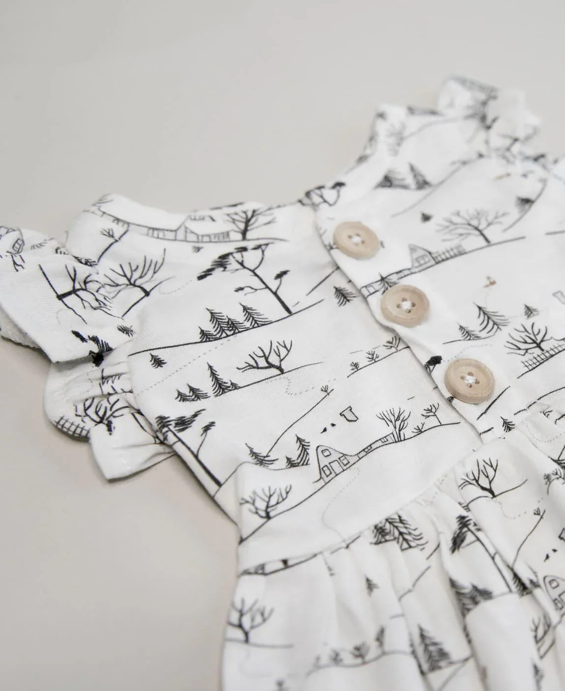 Vestido de Verão Babado Infantil | Village - MiniMalista Baby - 0, b2b, Calor, Christmas, com-desconto-mm10, Kids, Menina, minime, natal, tab-tam-vestido-manga-curta, Verão, Xmas -bebê-minimalista-estiloso