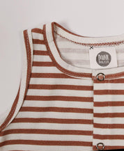 Macaquinho de Verão Botões Regata Unissex | Listrinhas Chutney - MiniMalista Baby - 0.3, 0.45, b2b, Baby, black-friday, Calor, com-desconto-mm10, Kids, Menino, Neutro, new, tab-tam-macaquinho-tank-romper, Unissex, Verão -bebê-minimalista-estiloso