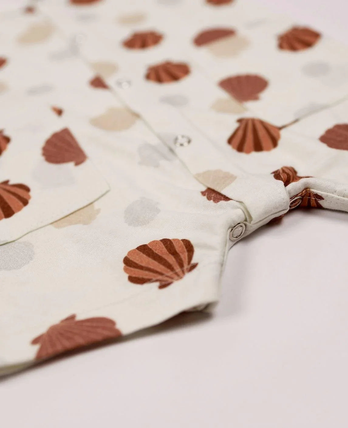 Macaquinho de Verão Botões Regata Unissex | Seashell - MiniMalista Baby - 0.3, b2b, Baby, black-friday, Calor, com-desconto-mm10, Kids, Menina, Menino, Neutro, tab-tam-macaquinho-tank-romper, Unissex, Verão -bebê-minimalista-estiloso