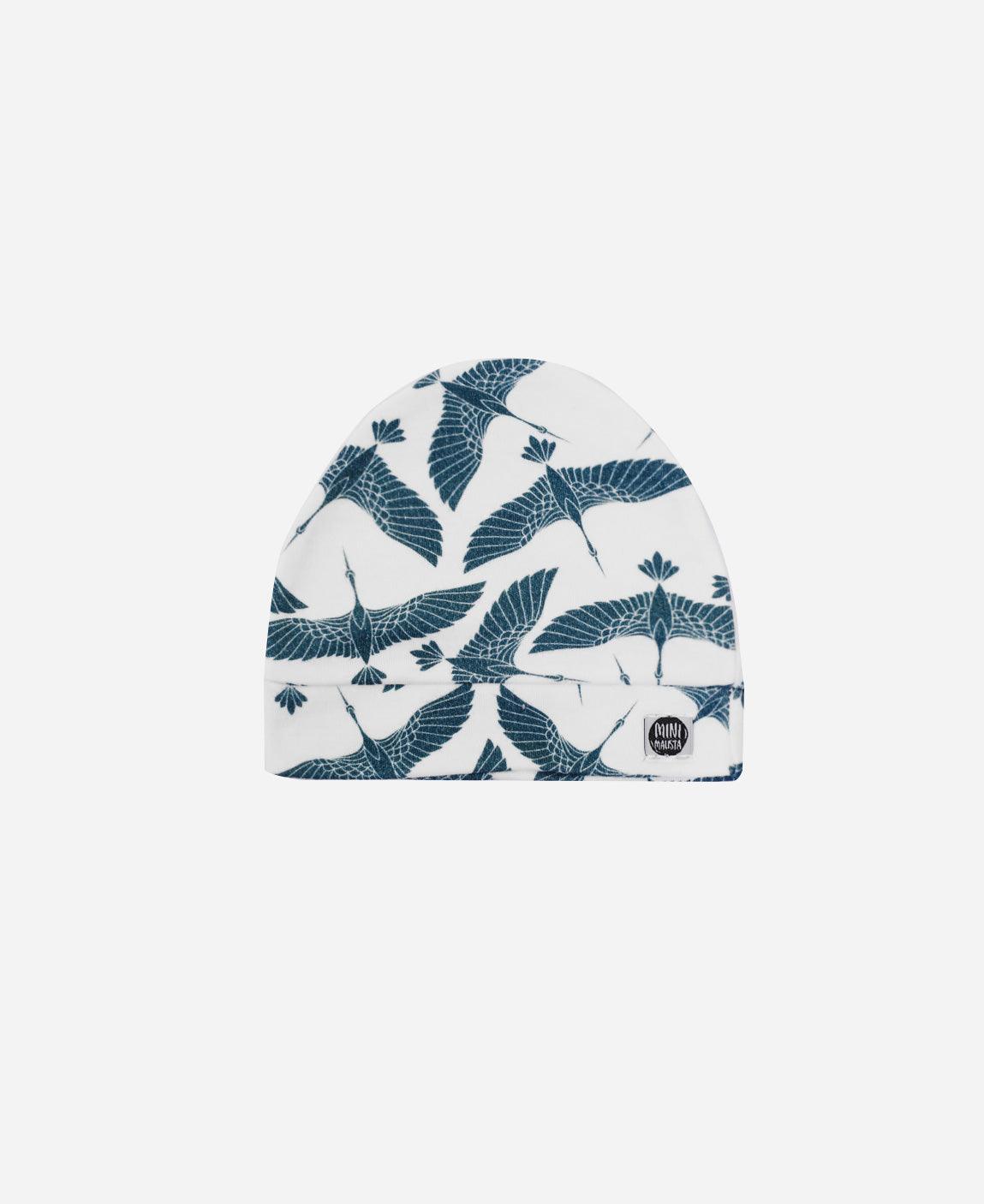 Touca de Bebê Unissex | Blue Flock - MiniMalista Baby - 0.3, b2b, Baby, black-friday, com-desconto-mm10, Meia Estação, Menino, tab-tam-touca-bebe -bebê-minimalista-estiloso