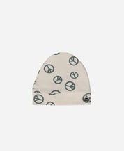 Touca de Bebê Unissex | Peace and Love - MiniMalista Baby - 0.3, b2b, Baby, black-friday, com-desconto-mm10, Meia Estação, Menino, tab-tam-touca-bebe -bebê-minimalista-estiloso