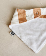Babador Bandana Unissex | Listras Diagonais Bege
