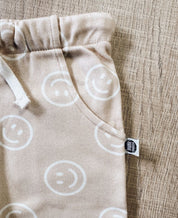 Conjunto Regata e Bermuda Infantil Menino | Branco Off e Smiley