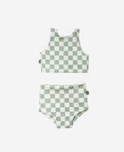 Biquini Dupla Face Infantil Estampado UV50+ | Racer Verde