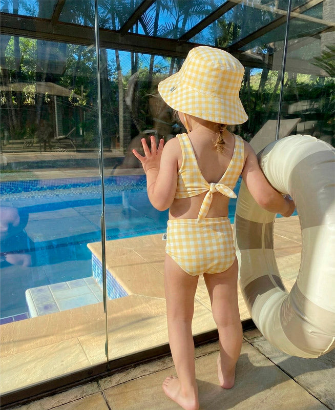 Biquini Dupla Face Infantil Estampado UV50+ | Vichy Amarelo