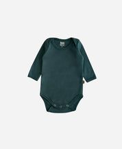 Body de Bebê Manga Longa Unissex | Liso Deep Green