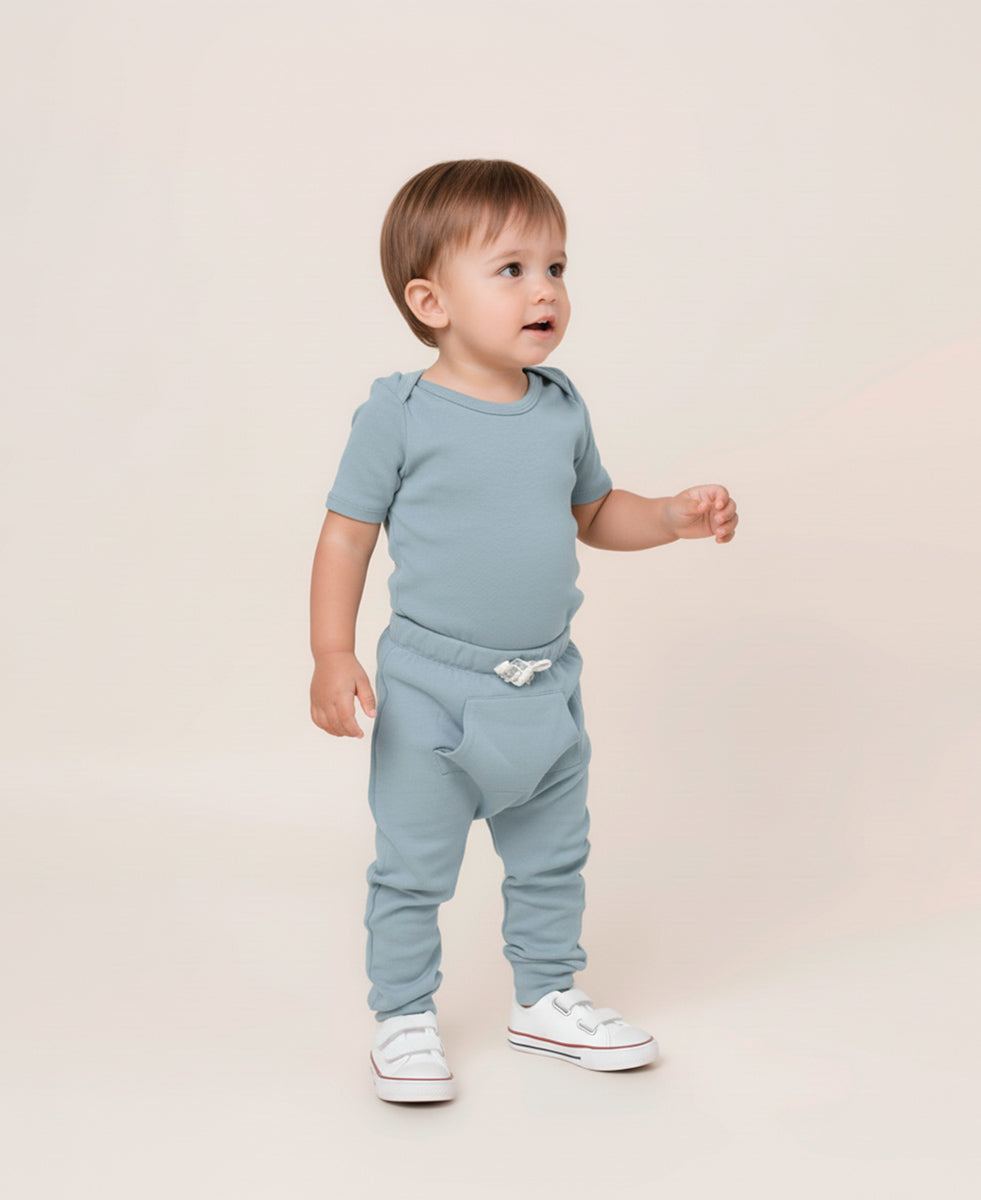 Calça Bolsão Unissex | Liso Azul Coastal