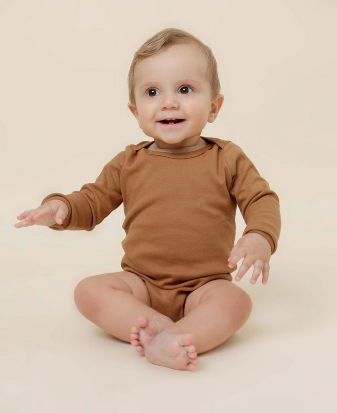 Body de Bebê Manga Longa Unissex | Liso Goldie