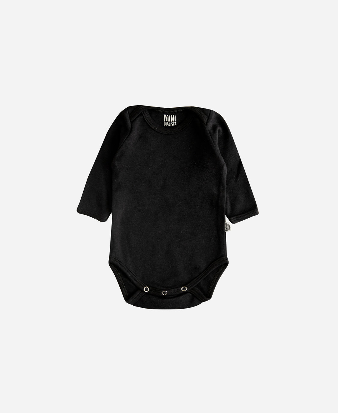 Body de Bebê Manga Longa Unissex | Liso Preto