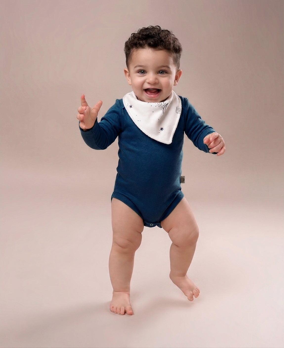 Body de Bebê Manga Longa Unissex | Liso Azul Sky