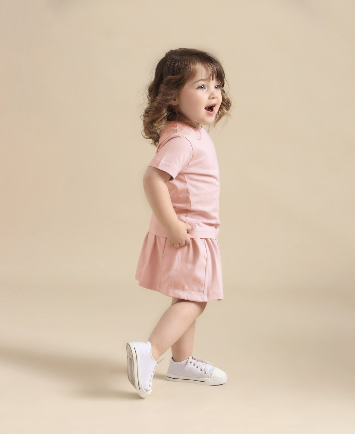 Camiseta Infantil Manga Curta Unissex | Liso Peachy