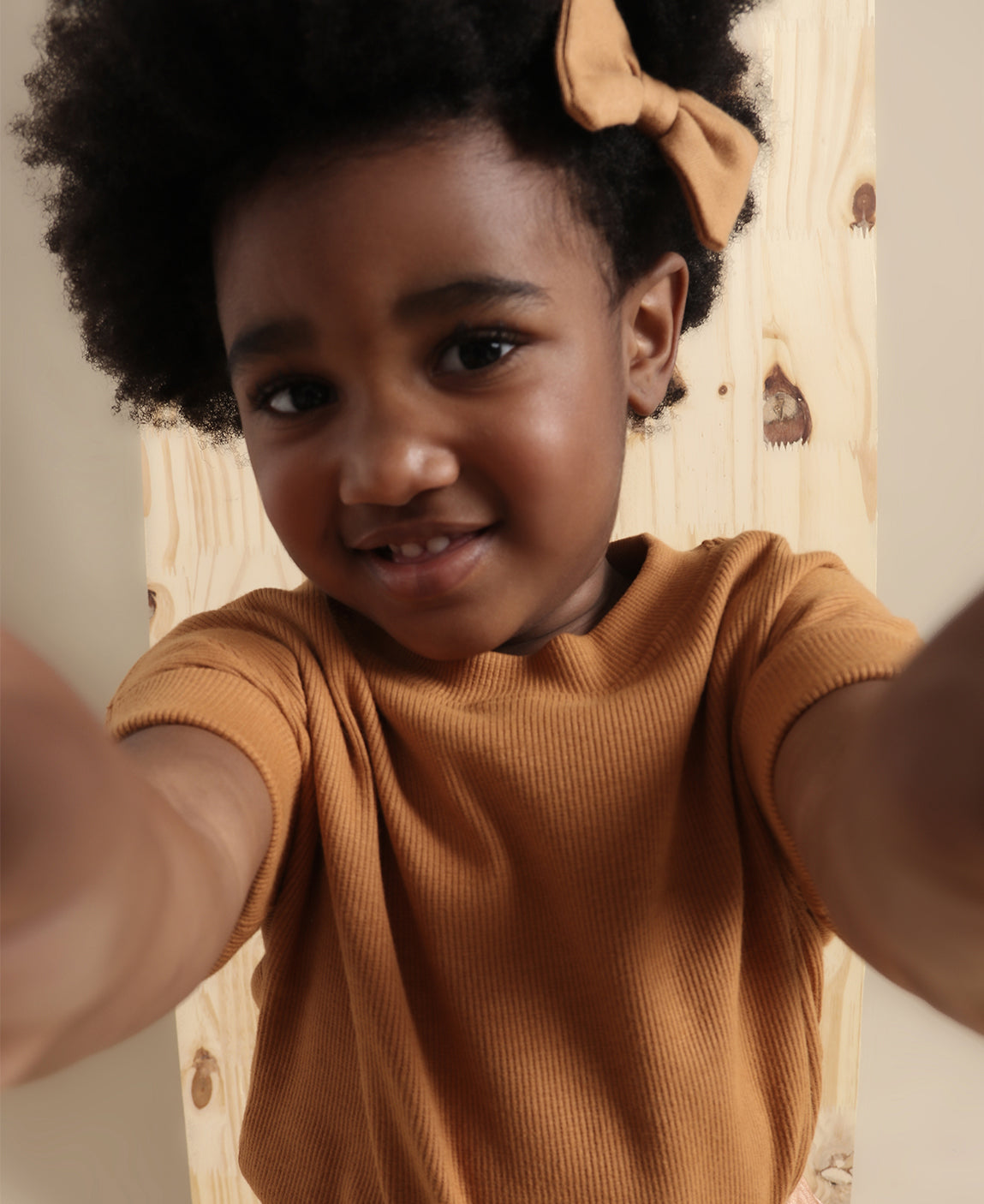Camiseta Infantil Dolman Canelado Unissex | Liso Goldie