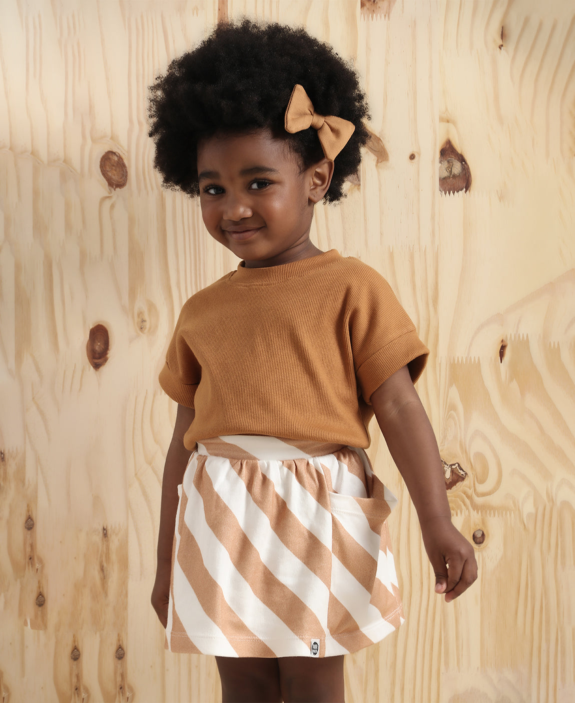 Camiseta Infantil Dolman Canelado Unissex | Liso Goldie