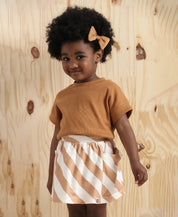 Camiseta Infantil Dolman Canelado Unissex | Liso Goldie