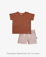 Conjunto Camiseta e Bermuda Infantil Menino | Chutney e Listrinhas