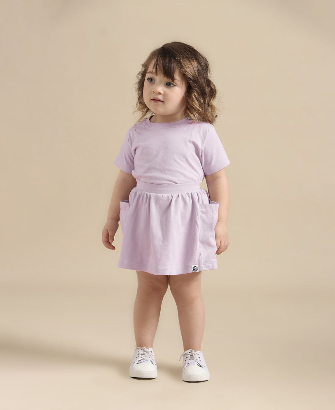 Camiseta Infantil Manga Curta Unissex | Liso Lilac