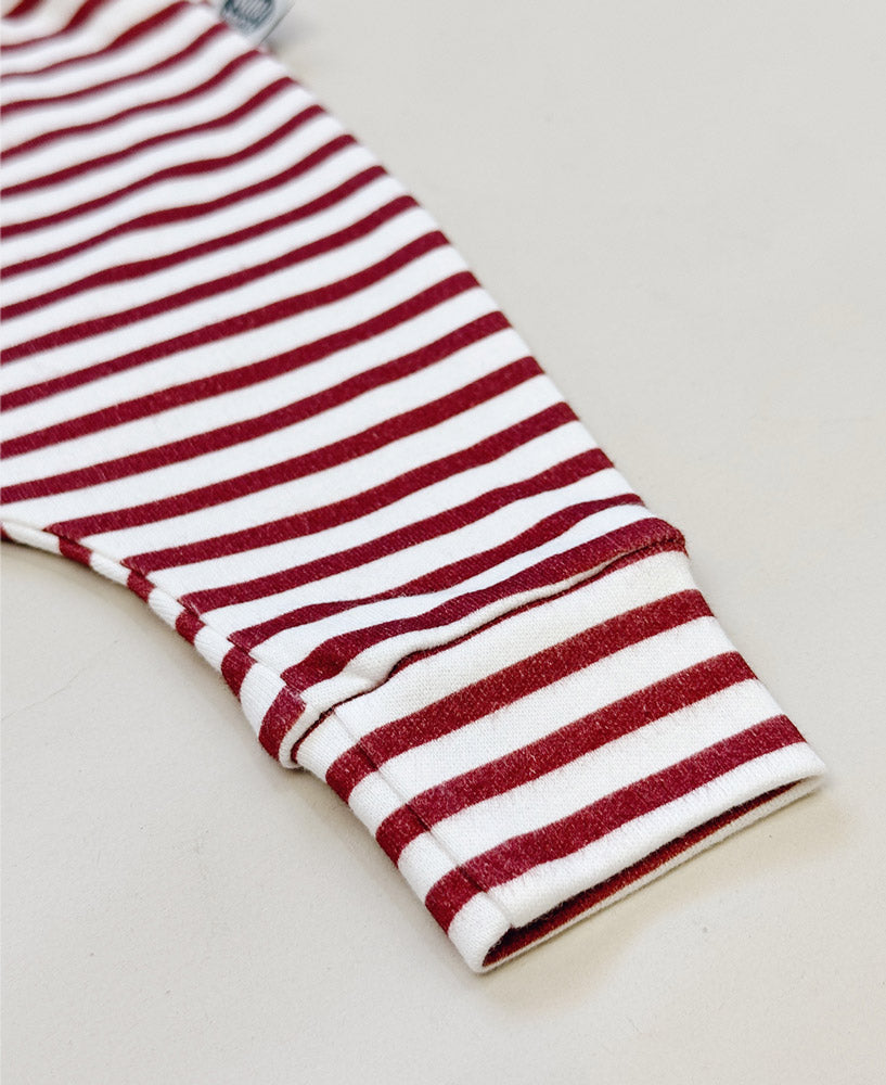 Calça de Bebê Harém Unissex | Listrinhas Vermelho