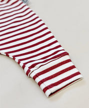 Calça de Bebê Harém Unissex | Listrinhas Vermelho