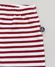 Calça de Bebê Harém Unissex | Listrinhas Vermelho