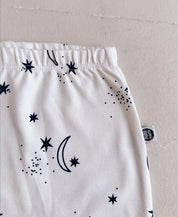 Conjunto Bebê Menino Calça + Body Longo + Babador | Azul Sky e Midnight