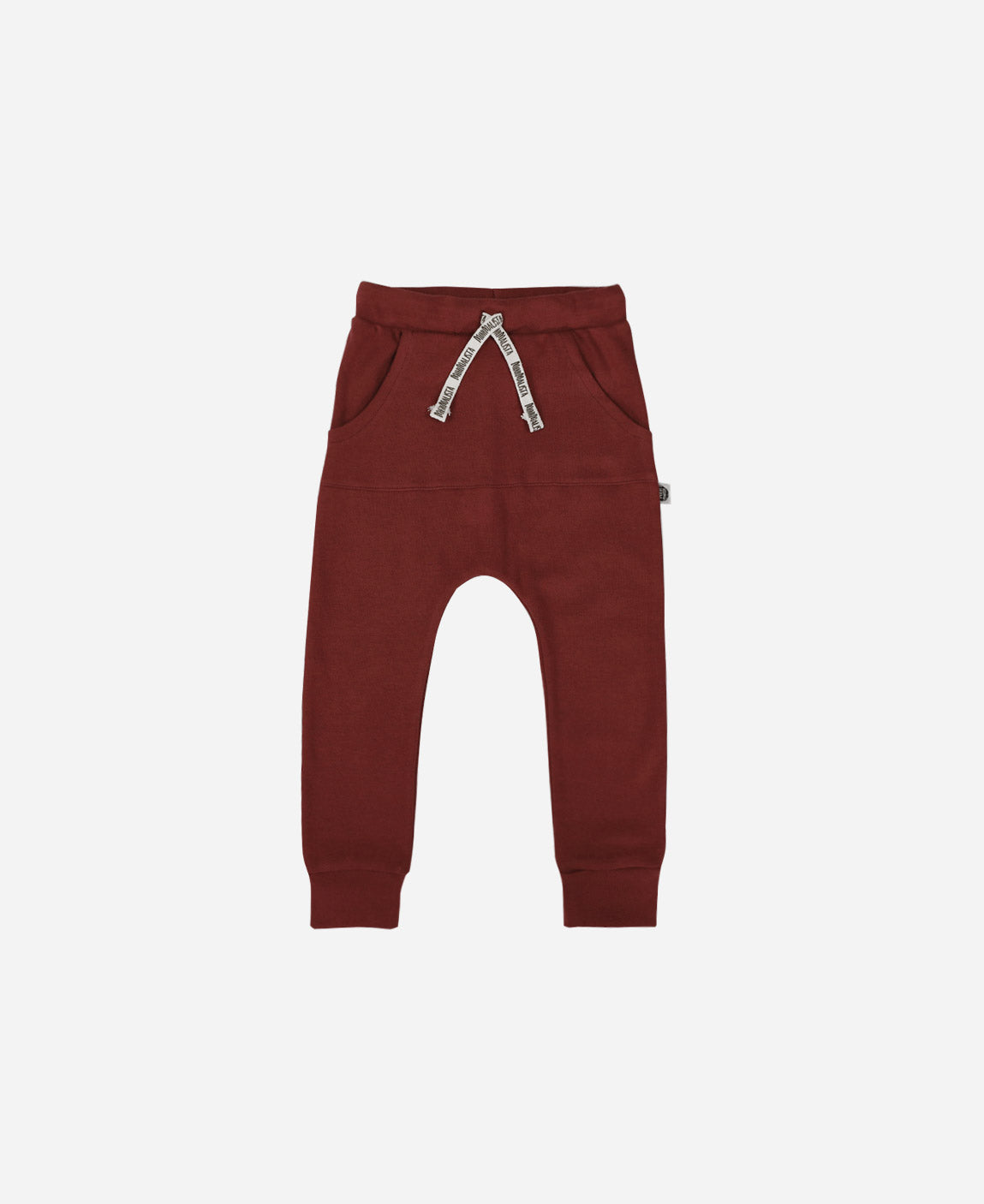 Calça Bolsão Unissex MiniMalista Liso Merlot