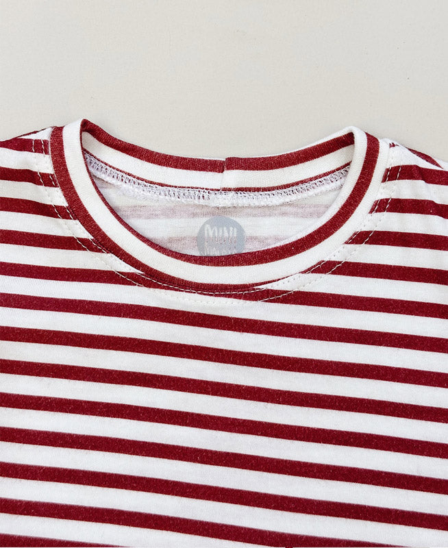 Camiseta Infantil Manga Curta Unissex | Listrinhas Vermelho