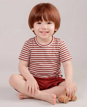 Camiseta Infantil Manga Curta Unissex | Listrinhas Vermelho