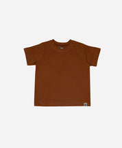 Camiseta Infantil Manga Curta Unissex | Liso Chocolate