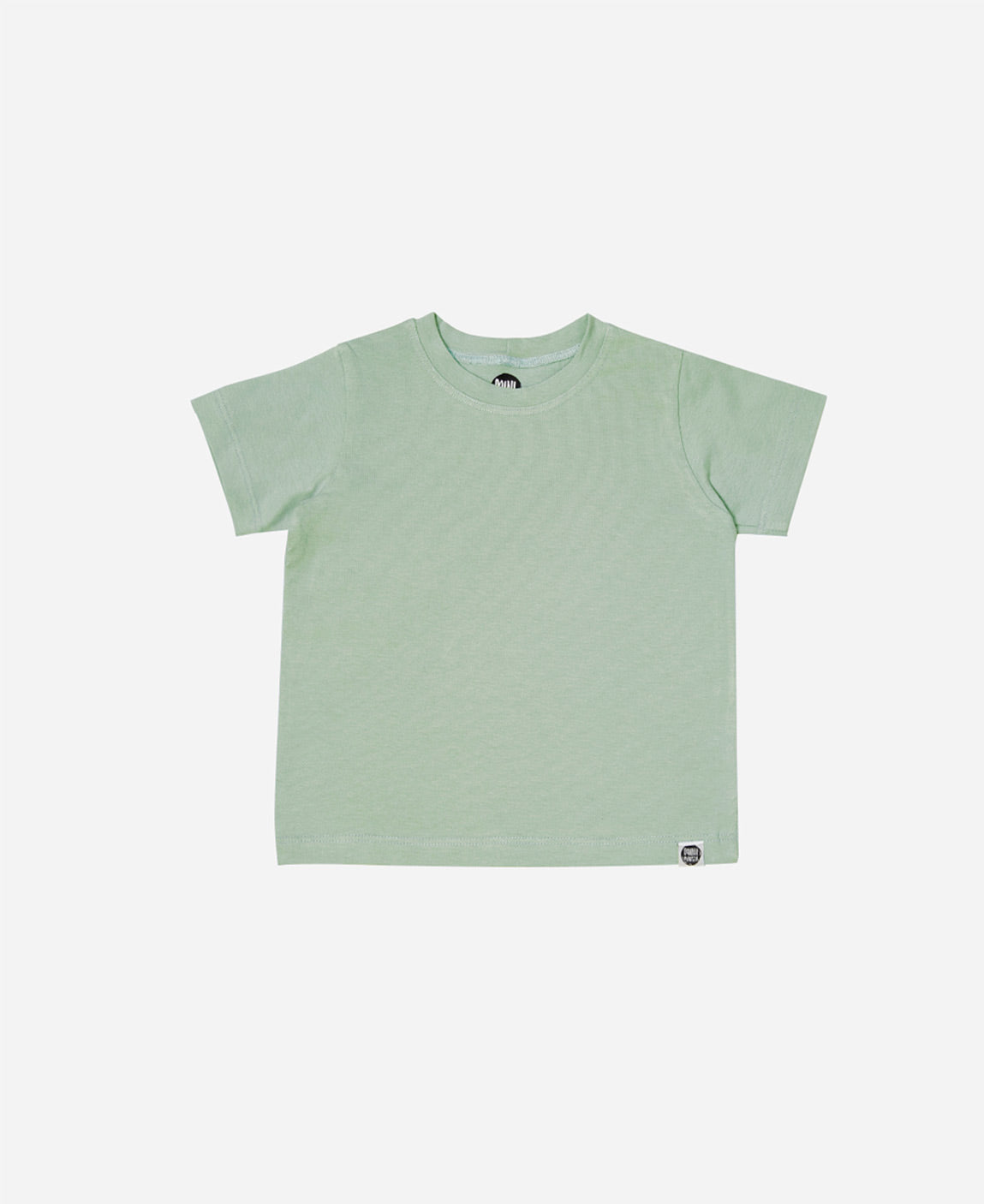 Camiseta Infantil Manga Curta Unissex | Liso Verde Eucalipto