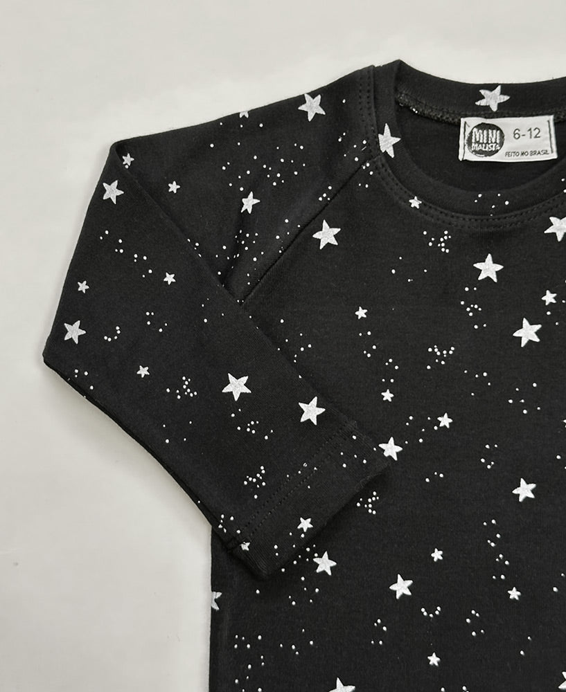 Camiseta Infantil de Inverno Manga Longa Unissex Raglan | Space