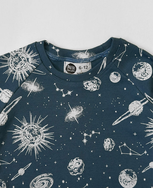 Camiseta Infantil de Inverno Manga Longa Unissex Raglan | Saturno