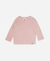 Camiseta Infantil de Inverno Manga Longa Unissex Raglan | Liso Mystic Rose