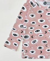 Camiseta Infantil de Inverno Manga Longa Unissex Raglan | Mystic Eyes
