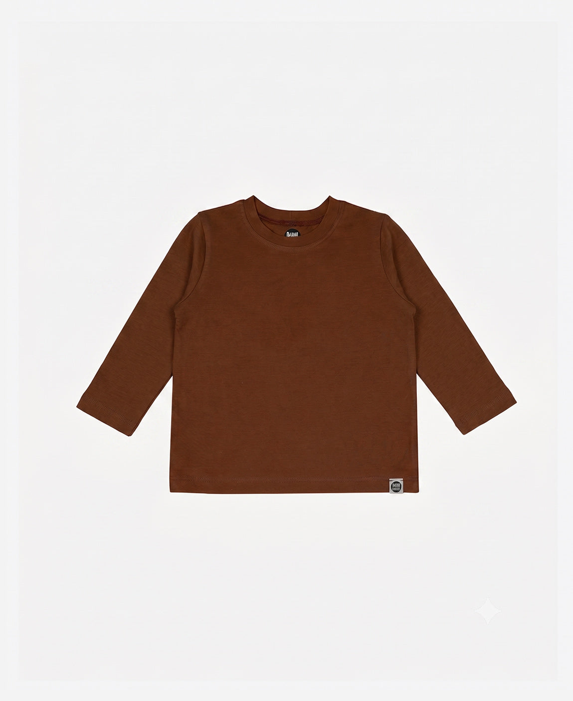 Camiseta Infantil Manga Longa Malha | Liso Chocolate